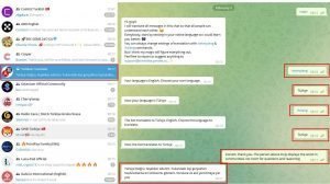 Telegram Grup Yazılarını Türkçeye Çevirme Eklentisi(İngilizce ve Tüm Diller)